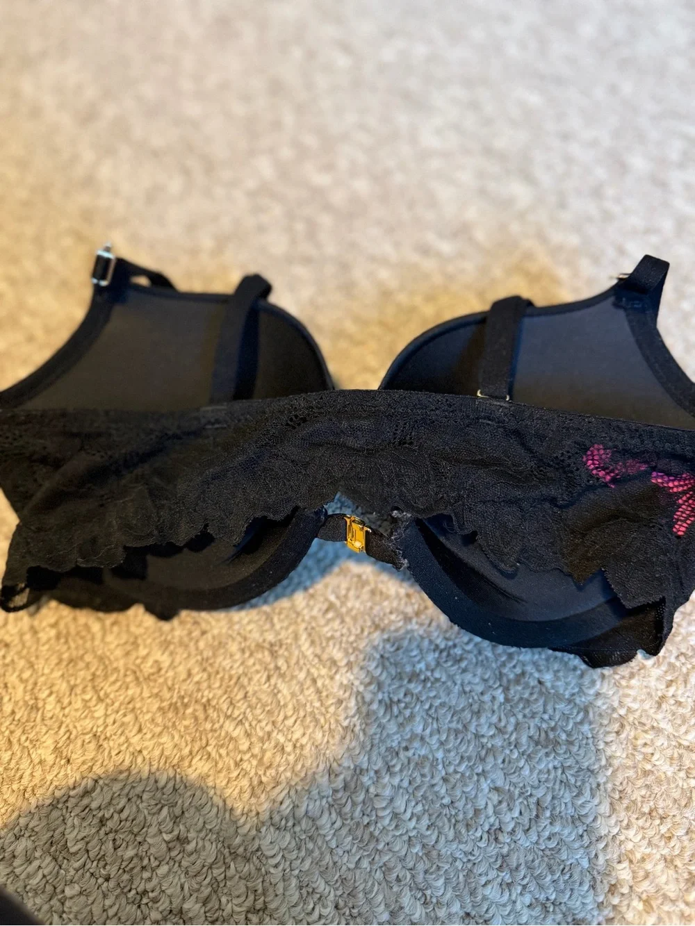 La SENZA Black Lace-Trim Push-Up Bra - Picture 3 of 5